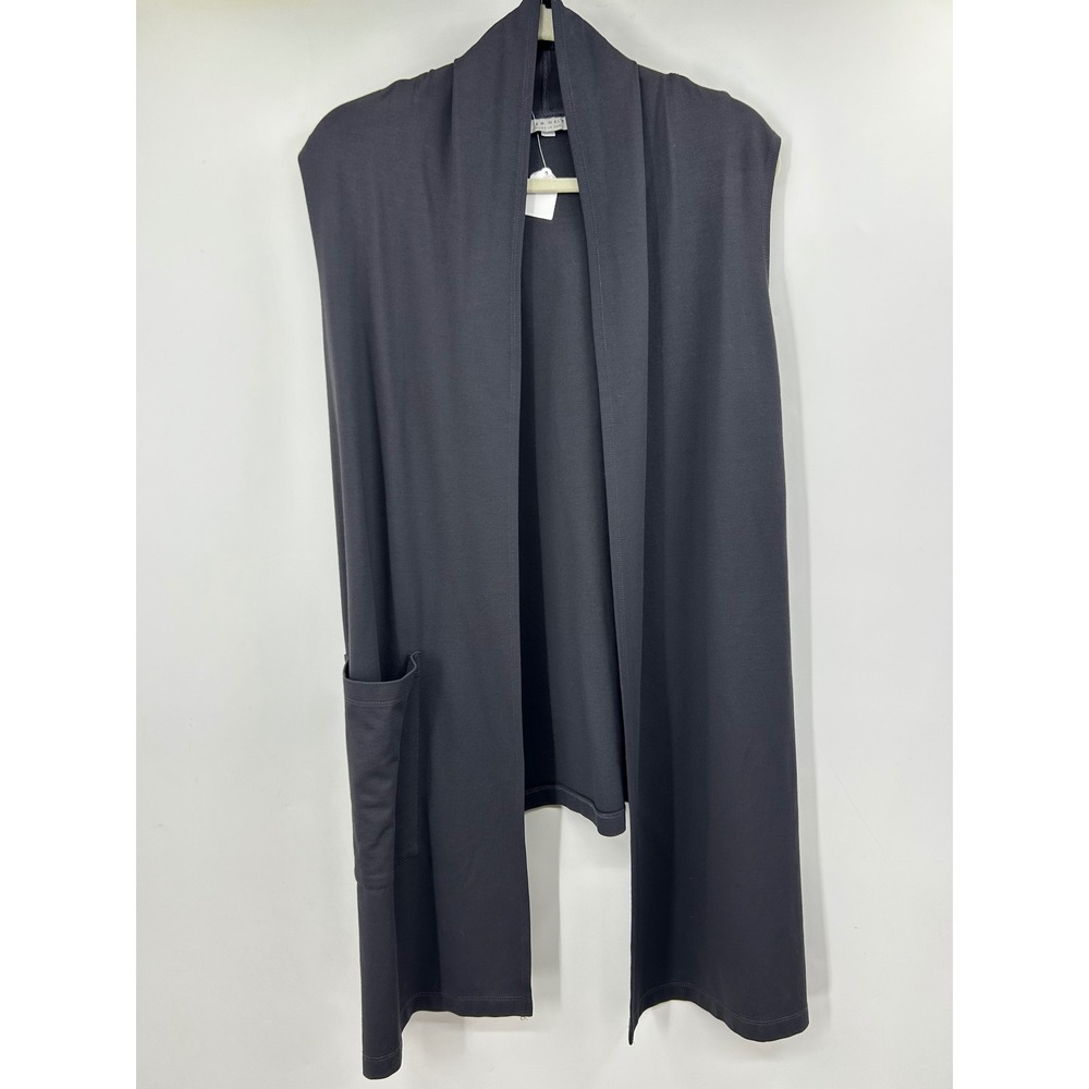 Bryn Walker Women's Charcoal Gray Sleeveless Cardigan Size Small